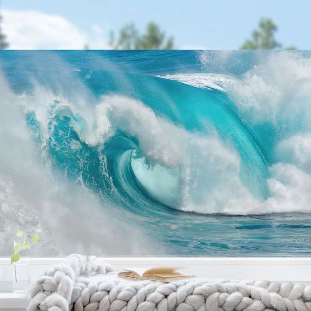 Fensterbild Landschaft Tosende Wellen