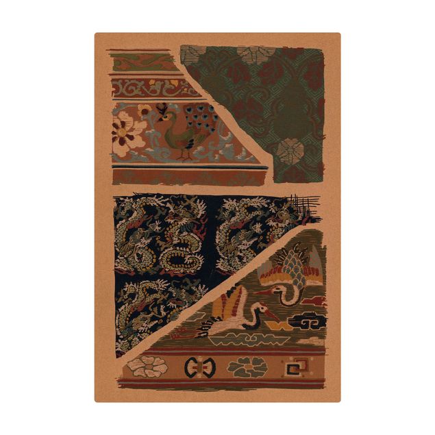 grosser Teppich Traditionelles Japanisches Textildesign
