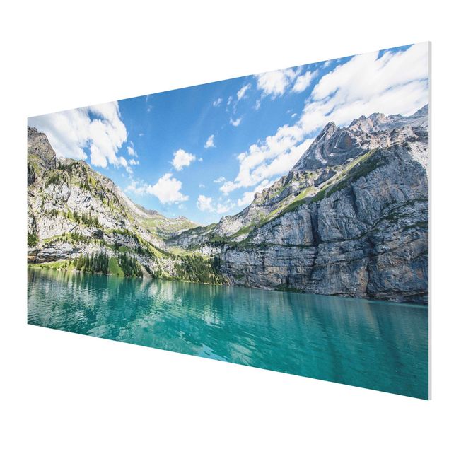 Forex Fine Art Print - Traumhafter Bergsee - Querformat 2:1