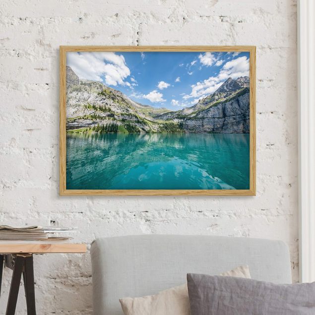 Landschaftsbilder mit Rahmen Traumhafter Bergsee