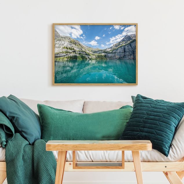 Bilder mit Rahmen Traumhafter Bergsee