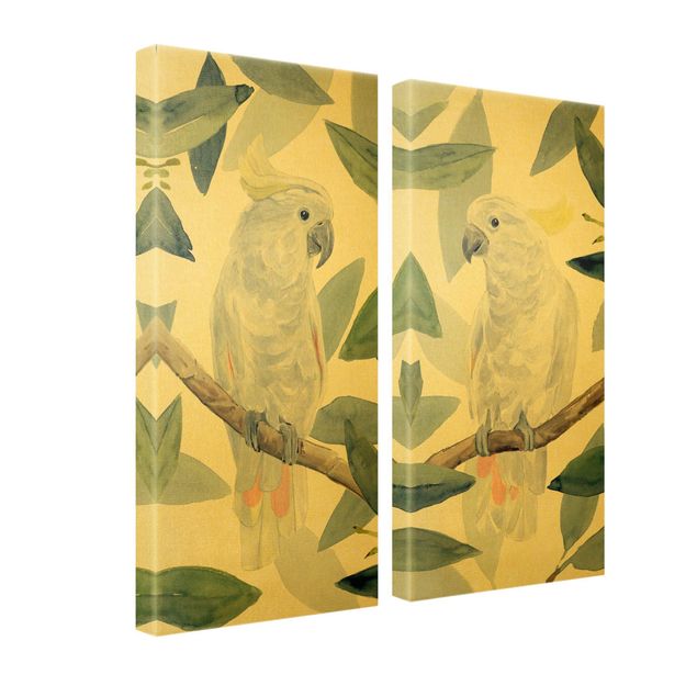 Wandbilder Tiere Tropische Kakadus Set