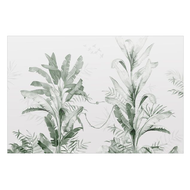 Folie für Fenster Tropische Palmen und Blätter