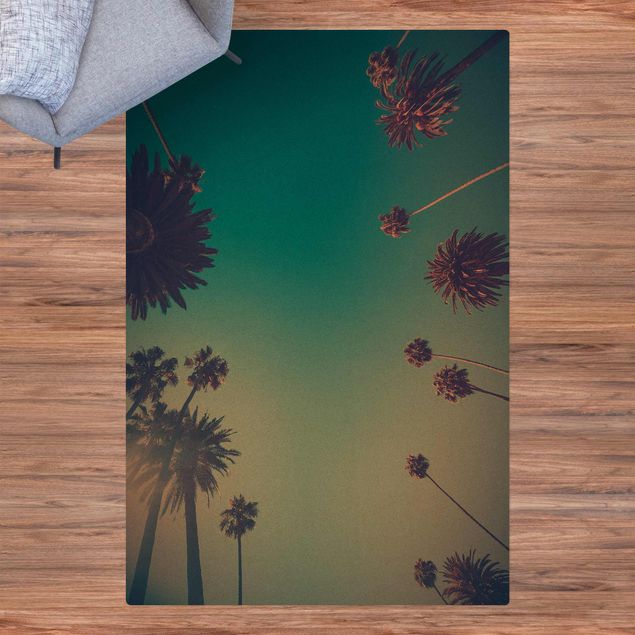 Teppiche Tropische Pflanzen Palmen und Himmel II