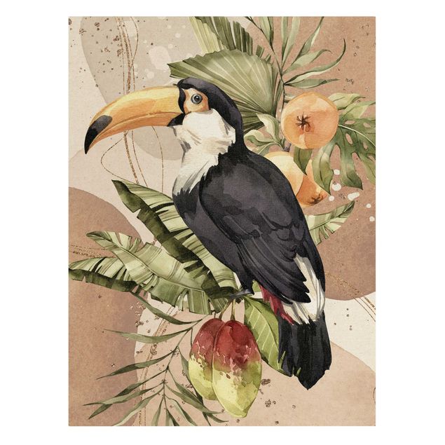 Kunstdrucke auf Leinwand Tropische Vögel - Tukan