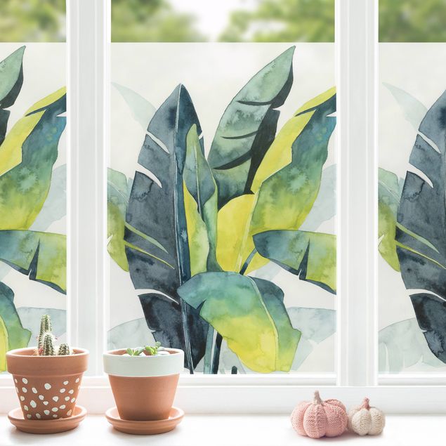 Blumen Fensterbilder Tropisches Blattwerk - Banane