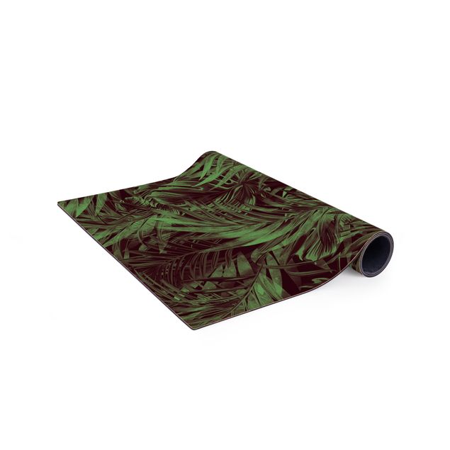 Teppich grün Tropisches dunkles Unterholz Grün