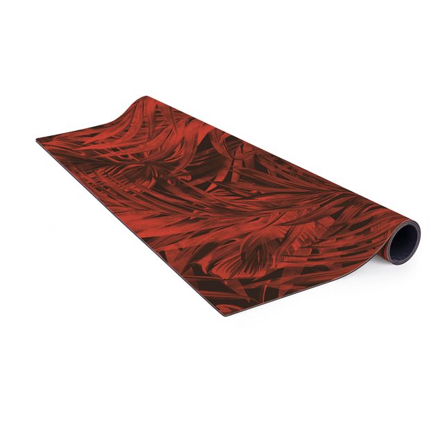 Teppich rot Tropisches dunkles Unterholz Rot