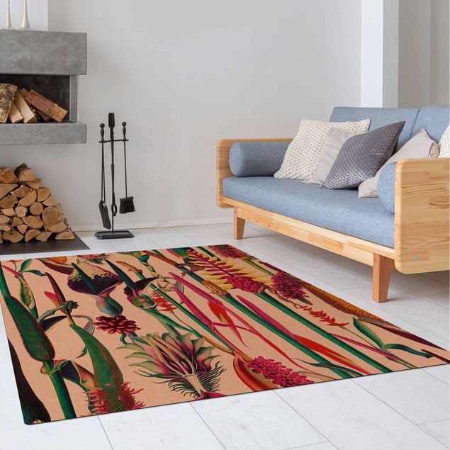 Teppich modern Tropisches Luxus Muster XXL