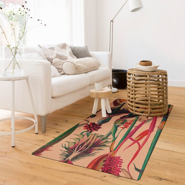 Moderner Teppich Tropisches Luxus Muster XXL