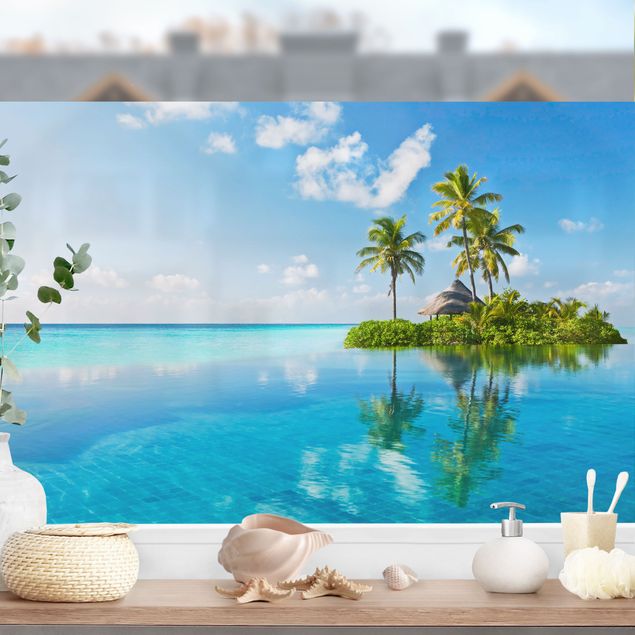Fensterbild Landschaft Tropisches Paradies