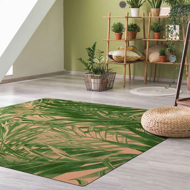 Teppich modern Tropisches Unterholz Grün