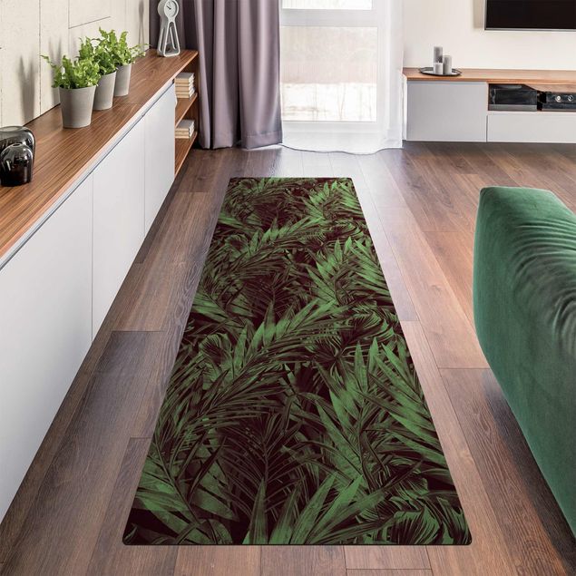 Teppich modern Tropisches Unterholz Grün