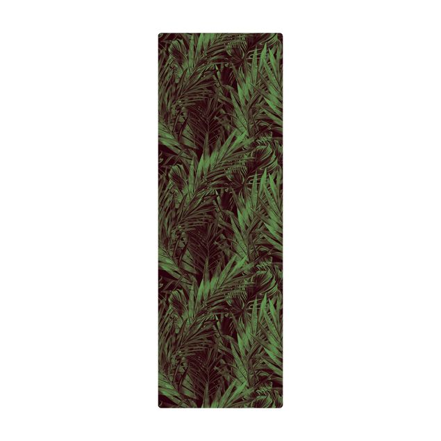 Teppich Esszimmer Tropisches Unterholz Grün
