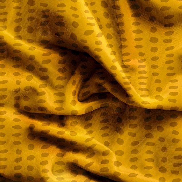 Fenstervorhänge Ungleiche Punkte Muster - Warmes Gelb