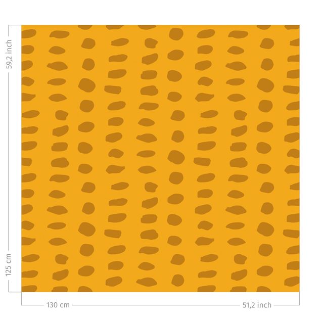 Vorhang Muster Ungleiche Punkte Muster - Warmes Gelb