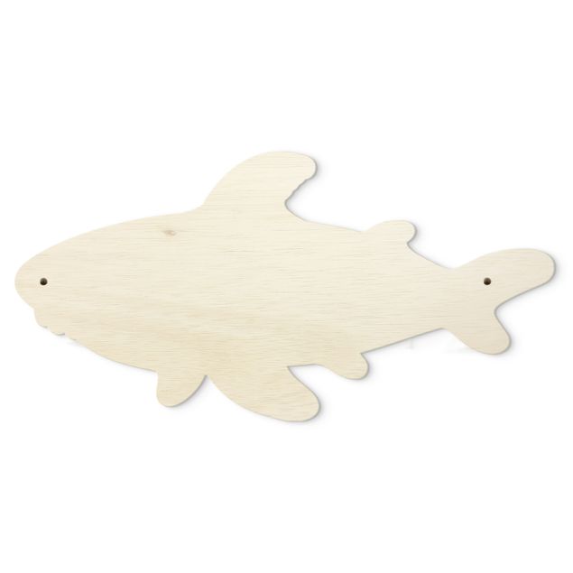 Kindergarderobe Holz - Unterwasserwelt - Hai