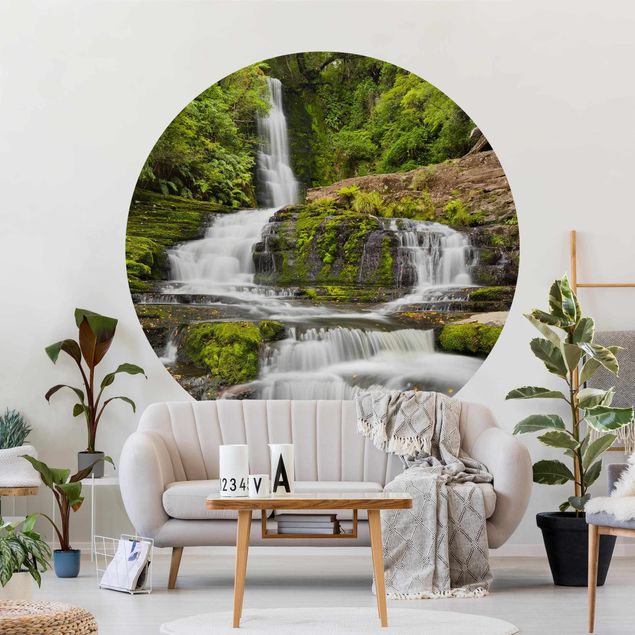 Fototapete Wasserfall Upper McLean Falls in Neuseeland