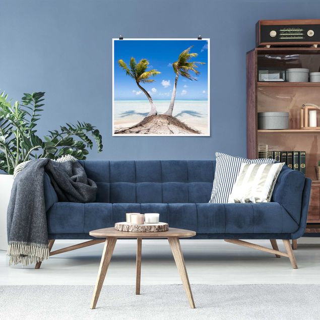 Poster Natur Urlaub unter Palmen