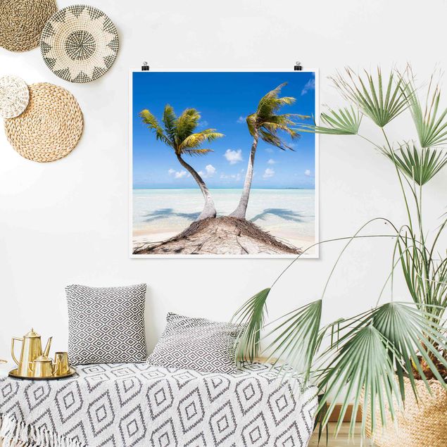 Poster Meer Urlaub unter Palmen