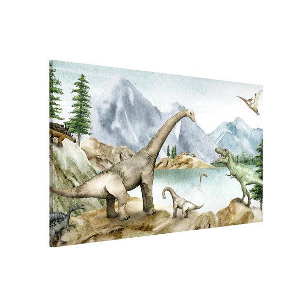 Wandbilder Urzeitliche Oase der Dinosaurier
