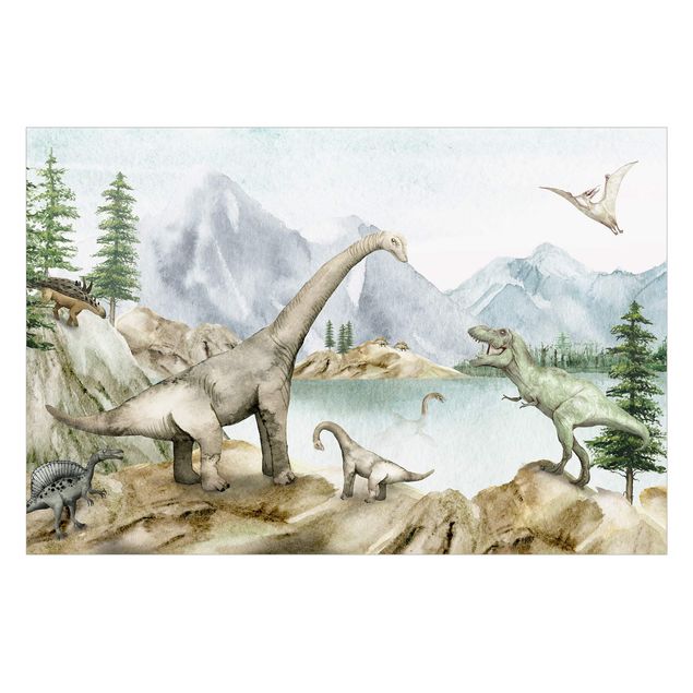 Fensterbilder Urzeitliche Oase der Dinosaurier
