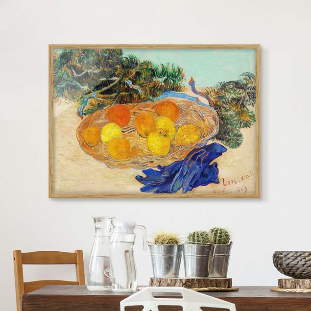 Kunstdruck Bilder mit Rahmen Van Gogh - Stillleben mit Orangen