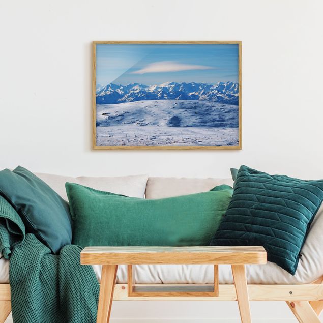 Schöne Wandbilder Verschneite Bergwelt