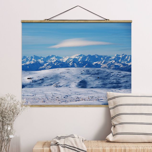 Bilder für die Wand Verschneite Bergwelt