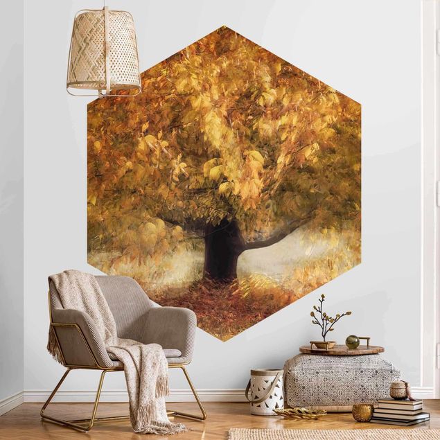 Fototapete Design Verträumter Baum im Herbst