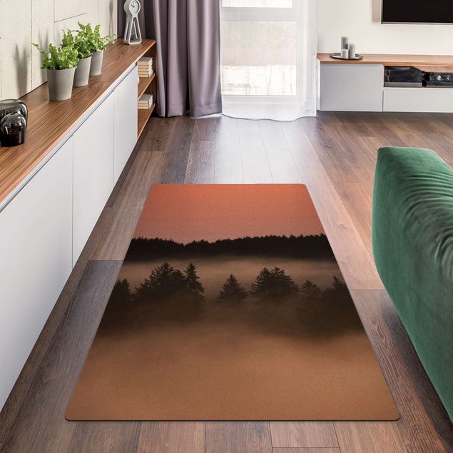Moderne Teppiche Verträumter Waldnebel