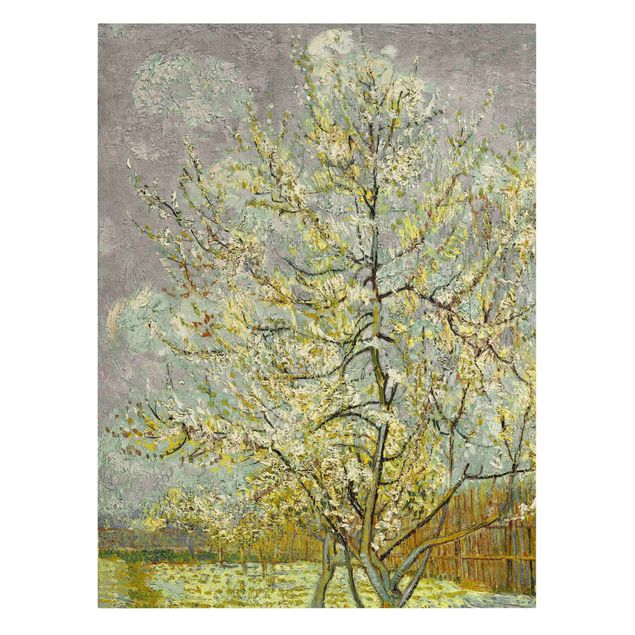 Wandbilder Natur Vincent van Gogh - Blühende Pfirsichbäume im Garten
