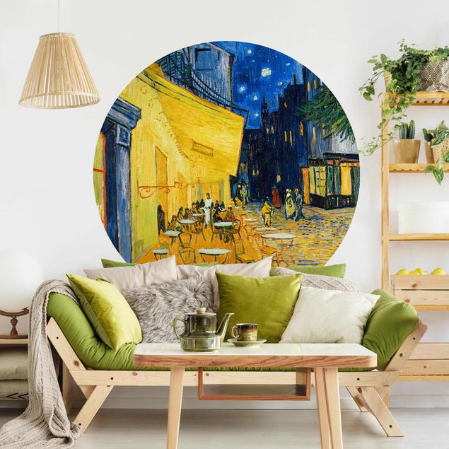 runde Fototapete Vincent van Gogh - Café-Terrasse in Arles