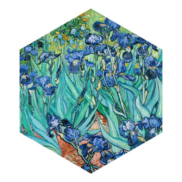 Hexagon Tapete Vincent van Gogh - Iris