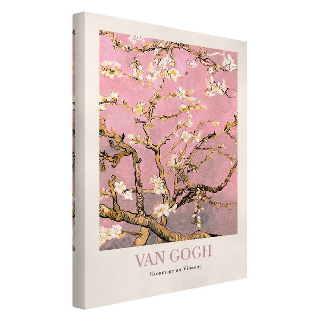 Pointillismus Bilder Vincent van Gogh - Mandelblüte in rosa - Museumsedition
