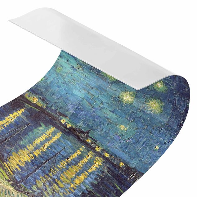 Duschrückwand Blau Vincent van Gogh - Sternennacht über der Rhône
