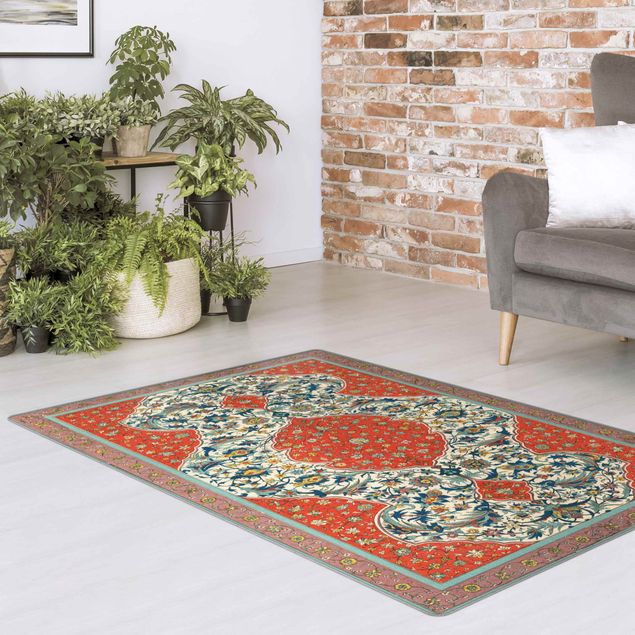 Teppich Orientalisch Vintage Blüten Teppich