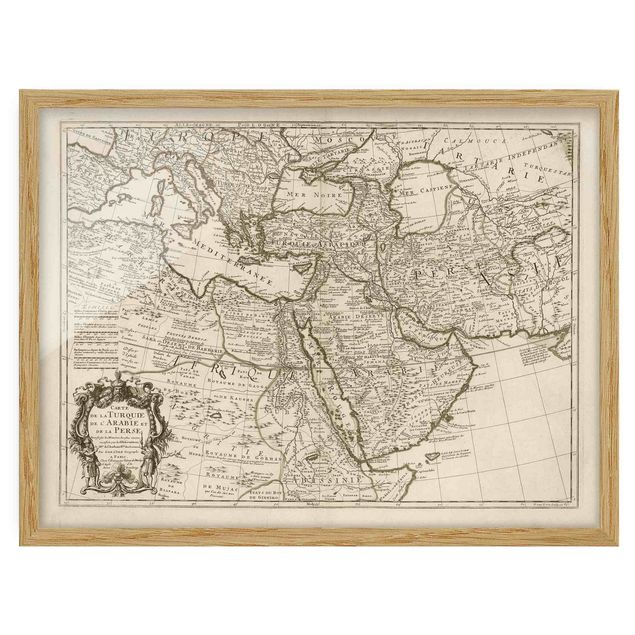 Bilder für die Wand Vintage Karte Orient