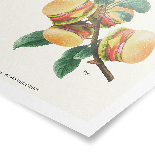 Poster bestellen Vintage Pflanze - Burger