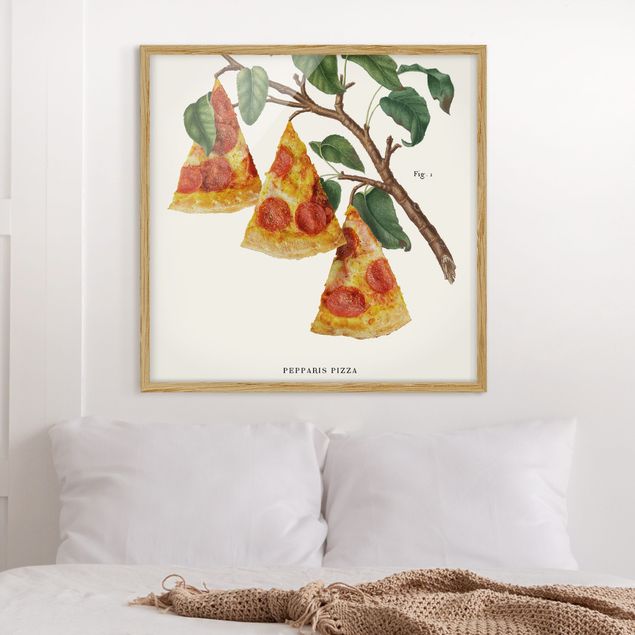 Bilder mit Rahmen Blumen Vintage Pflanze - Pizza