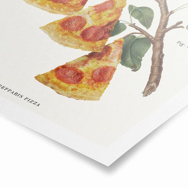 Poster bestellen Vintage Pflanze - Pizza
