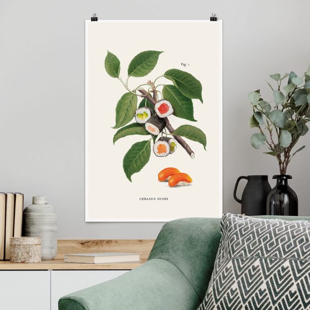 Kunstdrucke Poster Vintage Pflanze - Sushi