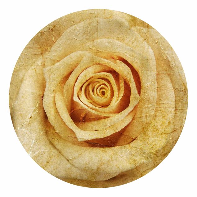 Runde Tapete selbstklebend - Vintage Rose