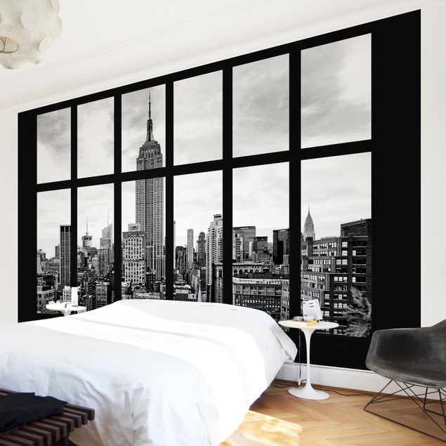 Fototapete Fenster New York Empire State Building