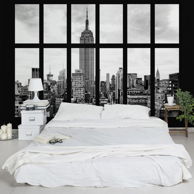 Fototapete Fenster New York Empire State Building