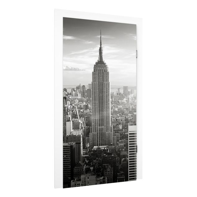 Fototapete Schwarz-Weiß Manhattan Skyline
