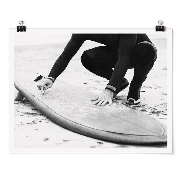 Poster Meer Wachsen des Surfboards
