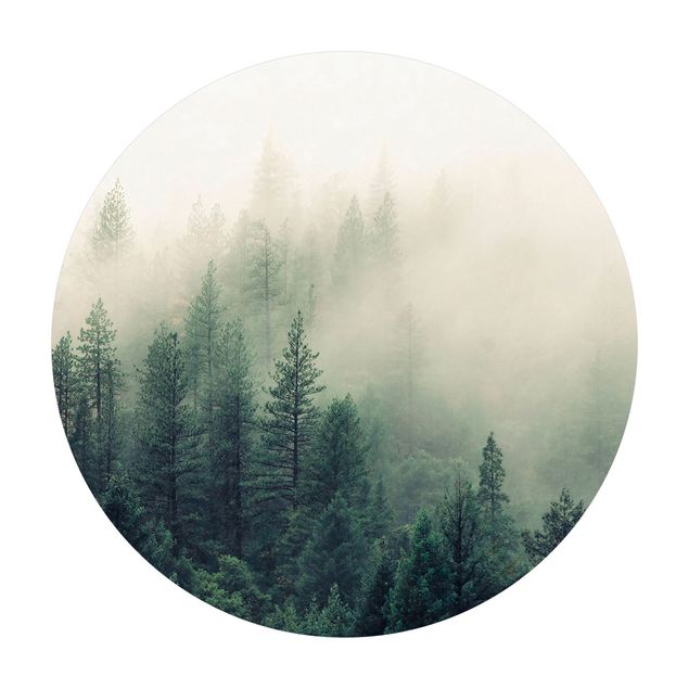 Teppich Natur Wald im Nebel Erwachen