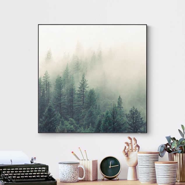 Wandbilder Wald im Nebel Erwachen