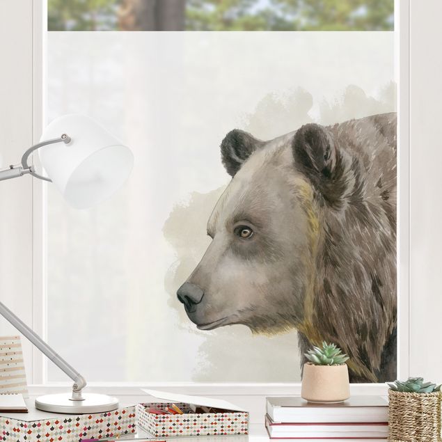 Fensterfolie Farbig Waldfreunde - Bär